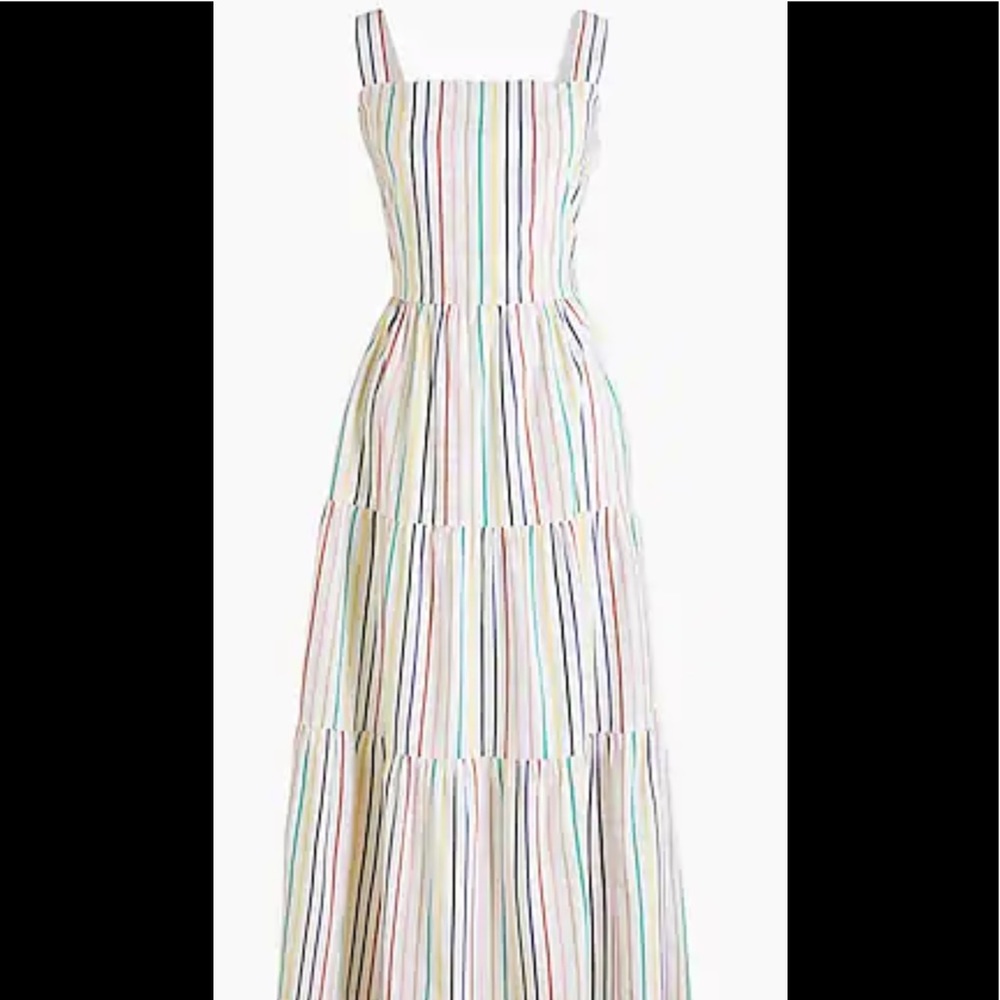 J. Crew tiered maxi dress in cotton poplin